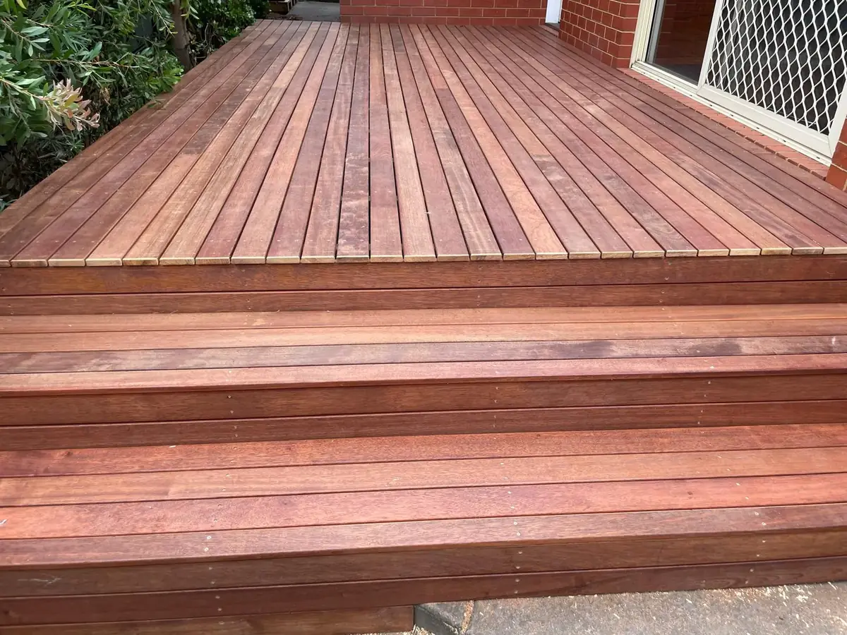 New timber decking outside a home