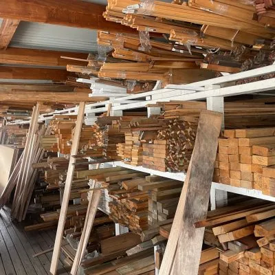 Timber yard racking full of stock